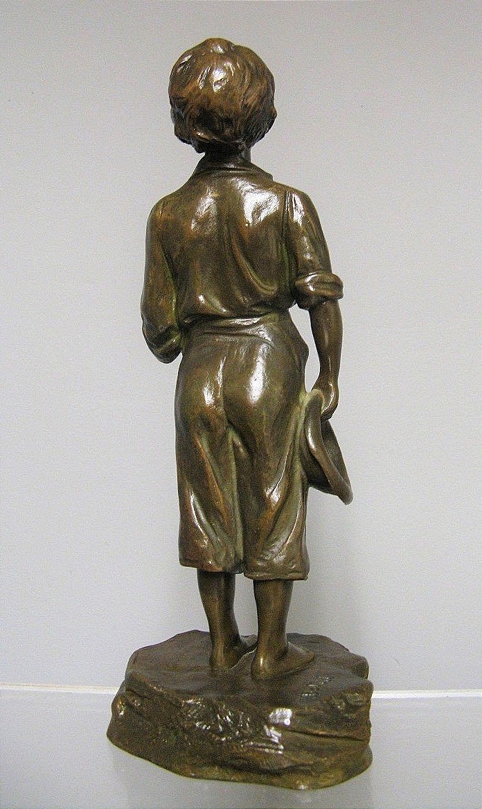 Sculpture En Bronze Petit Chanteur Signé De Antoine Bofill.-photo-4