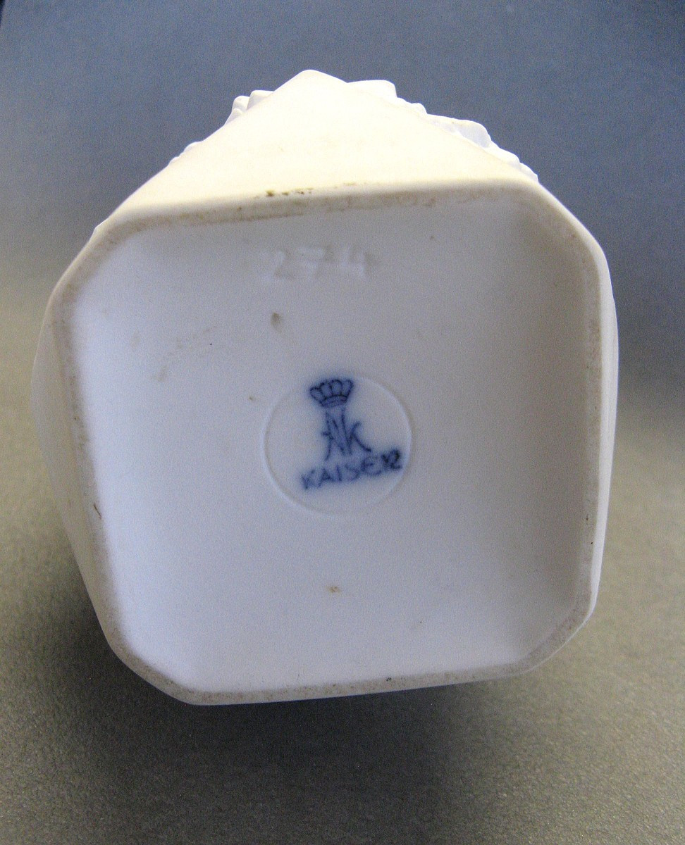 Vase Op' Art En Biscuit By Ak Kaiser 1970 S.-photo-3