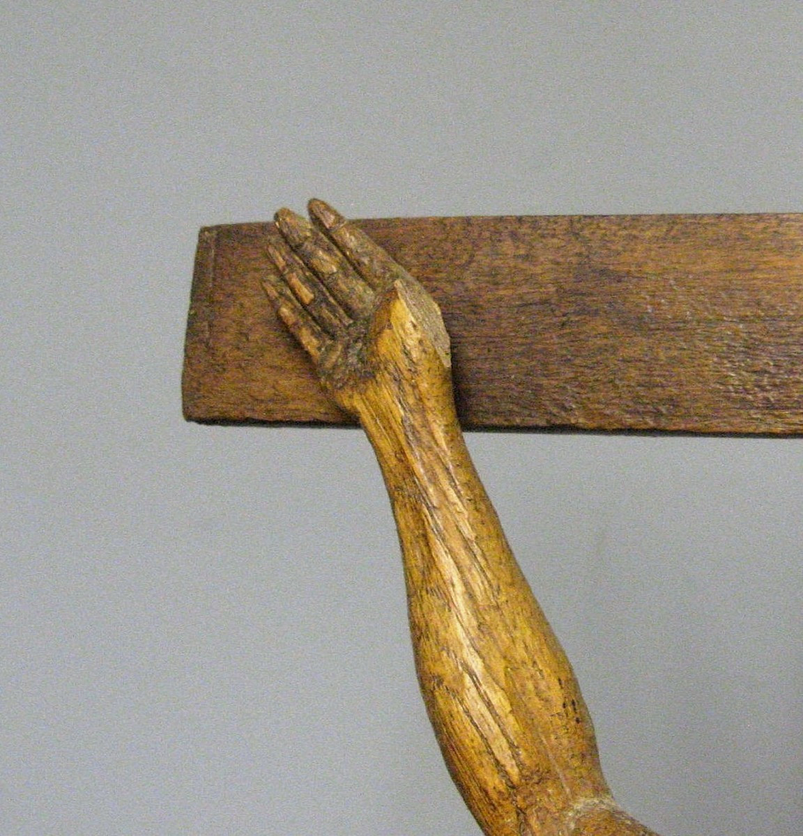 Christ In Carved Wood From The 19th Century.-photo-1
