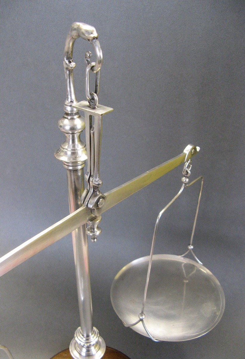 Silver-plated Metal Justice Scales.-photo-2