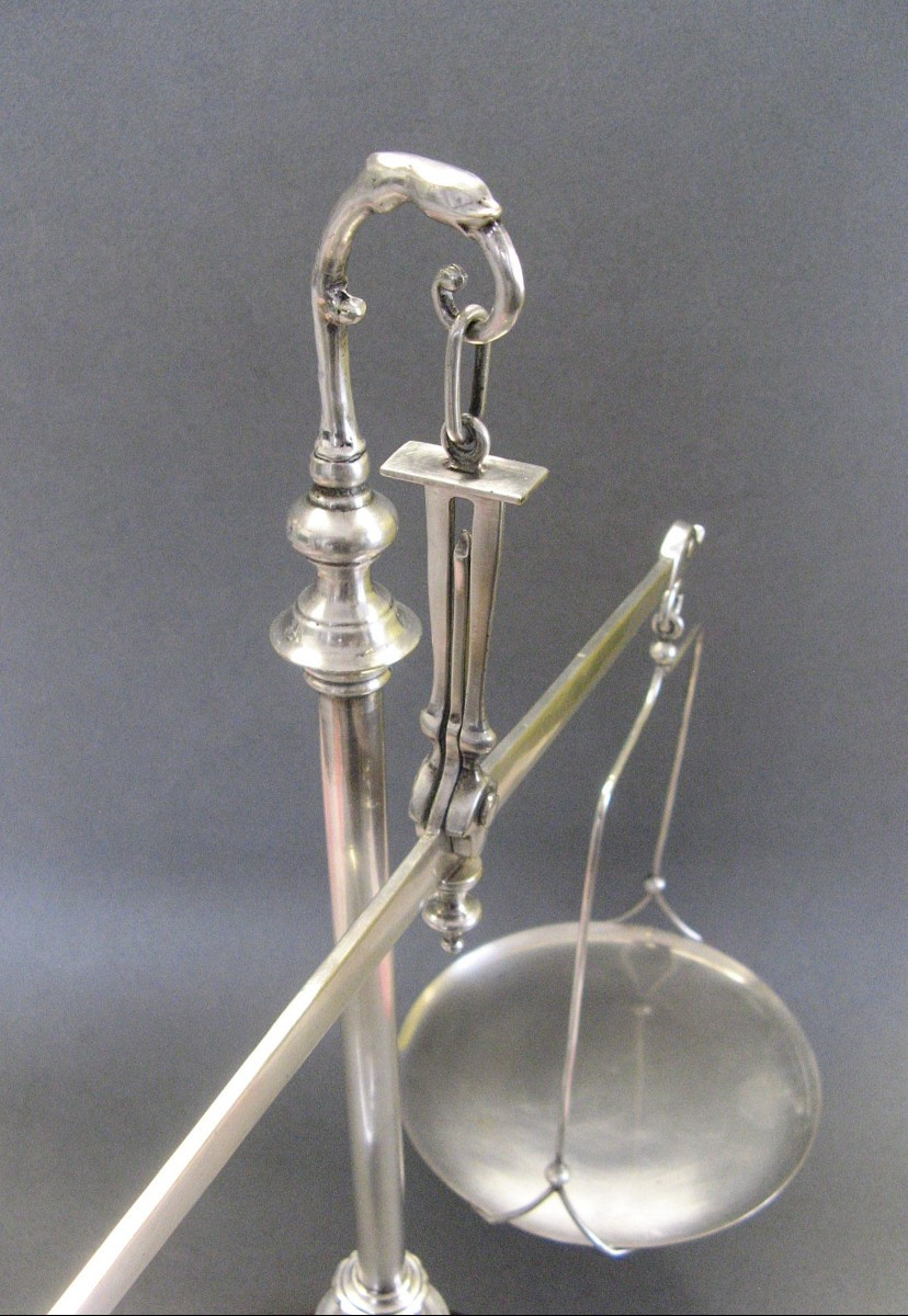 Silver-plated Metal Justice Scales.-photo-3