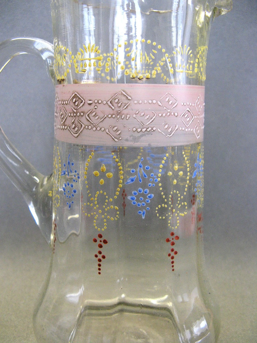 Eighteenth-century Glazed Blown Glass Pitcher.-photo-2