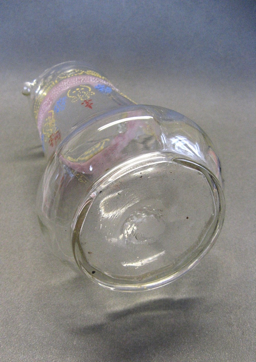 Eighteenth-century Glazed Blown Glass Pitcher.-photo-1