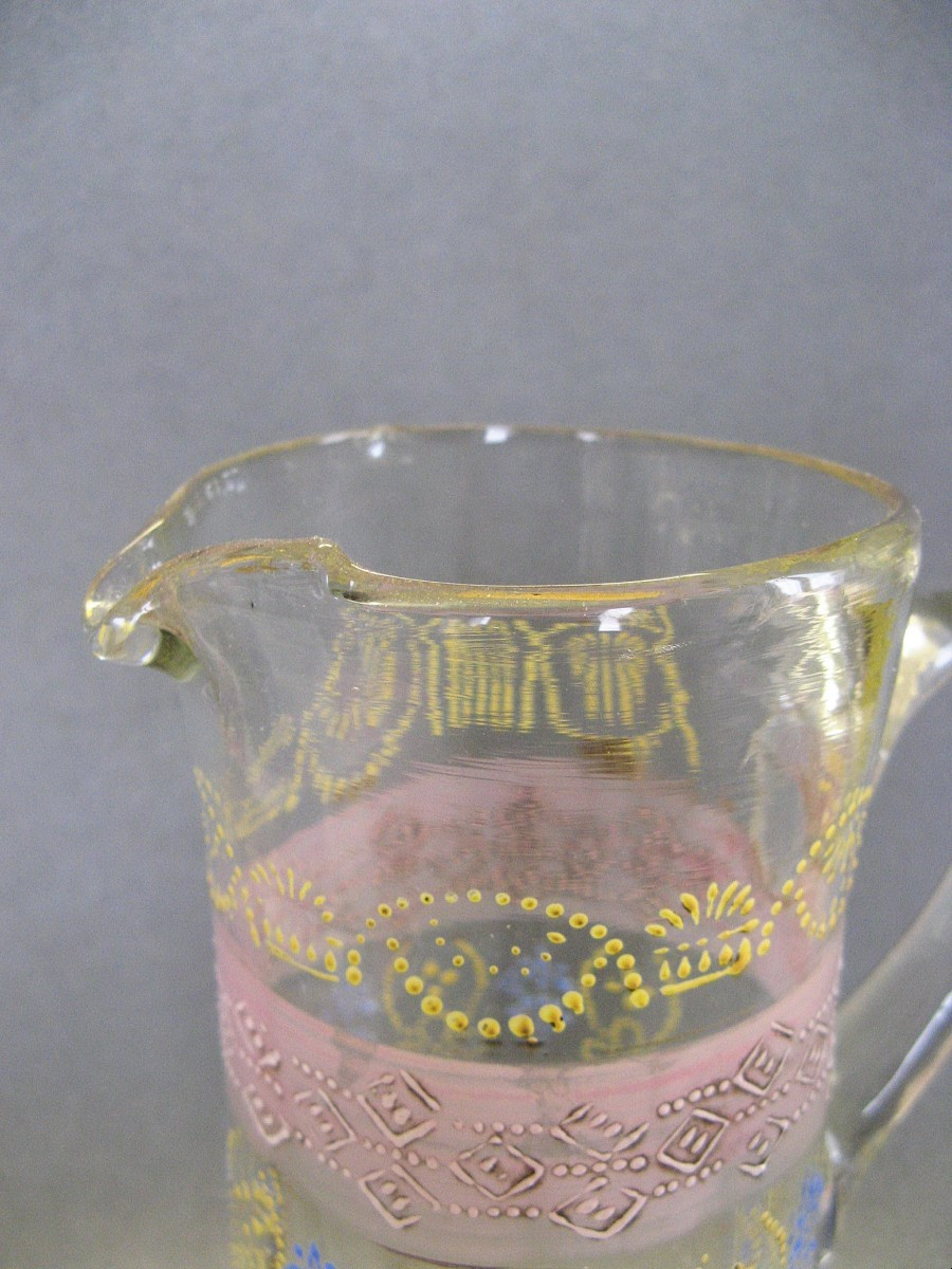 Eighteenth-century Glazed Blown Glass Pitcher.-photo-2