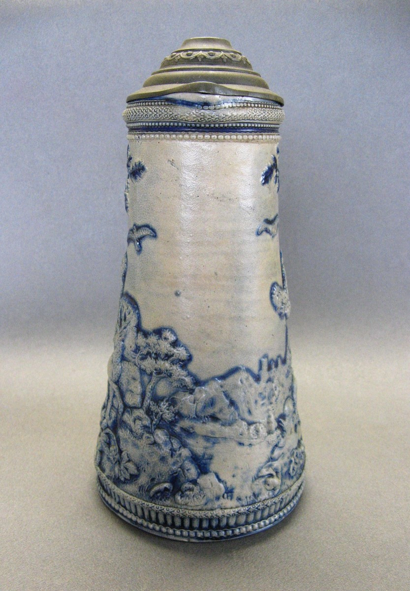 Stoneware Hunting Jug 19th Century.-photo-4