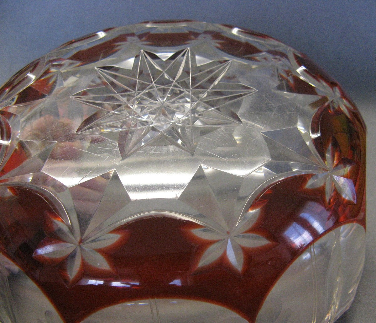Coupe à fruits Cristal De Bohème XIXe.-photo-2