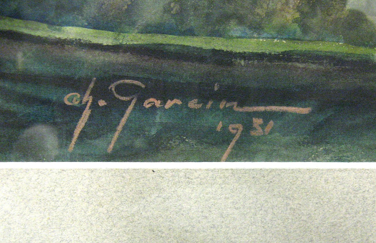 Aquarelle Bord De Mer - Voiliers Paysage Méridional.-photo-3
