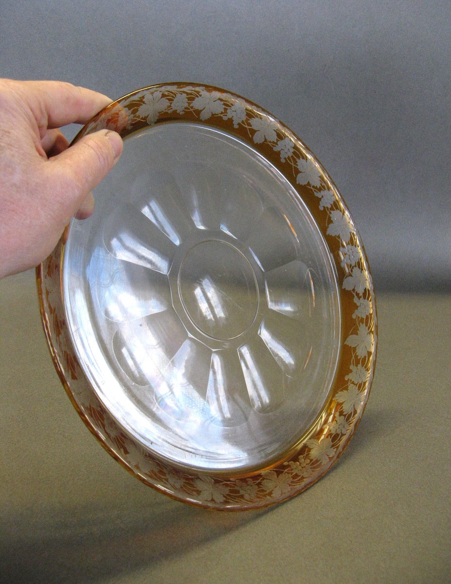 Plat à Gâteau En Cristal De Bohème XIXe.-photo-1