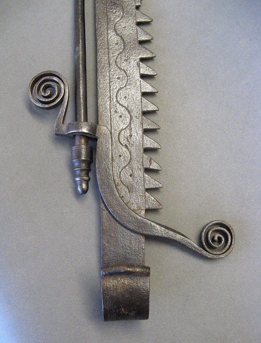 Crémaillère De Mariage En Fer Forgé Datée 1852.-photo-2