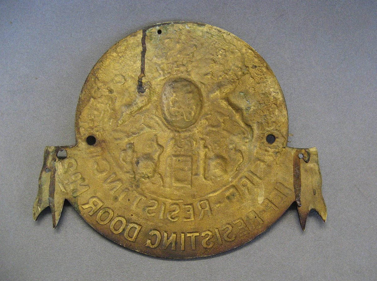 Plaque De Coffre-fort Aux Armoiries De La Monarchie Britannique.-photo-4