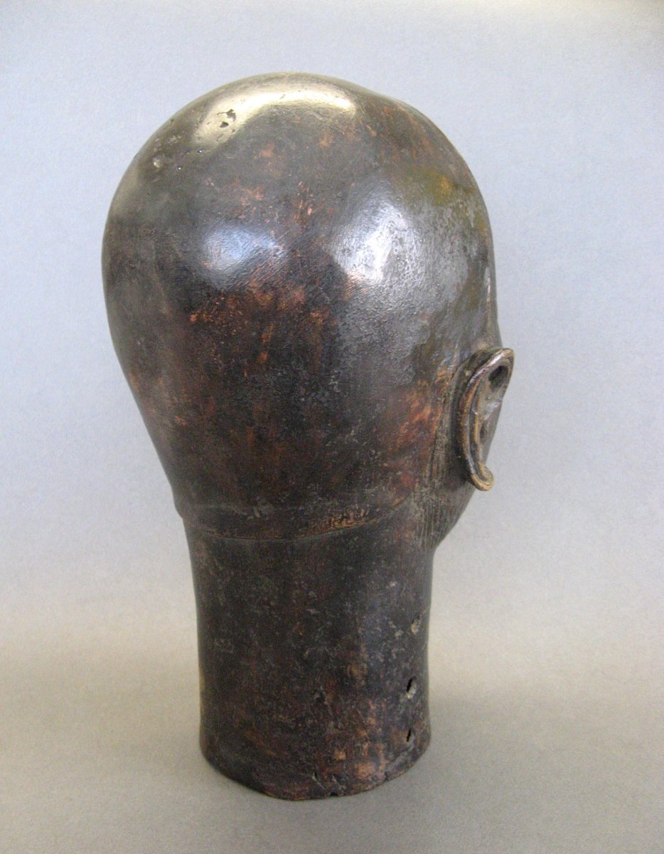 Tête De Reine En Bronze De L’art Ifé .-photo-2
