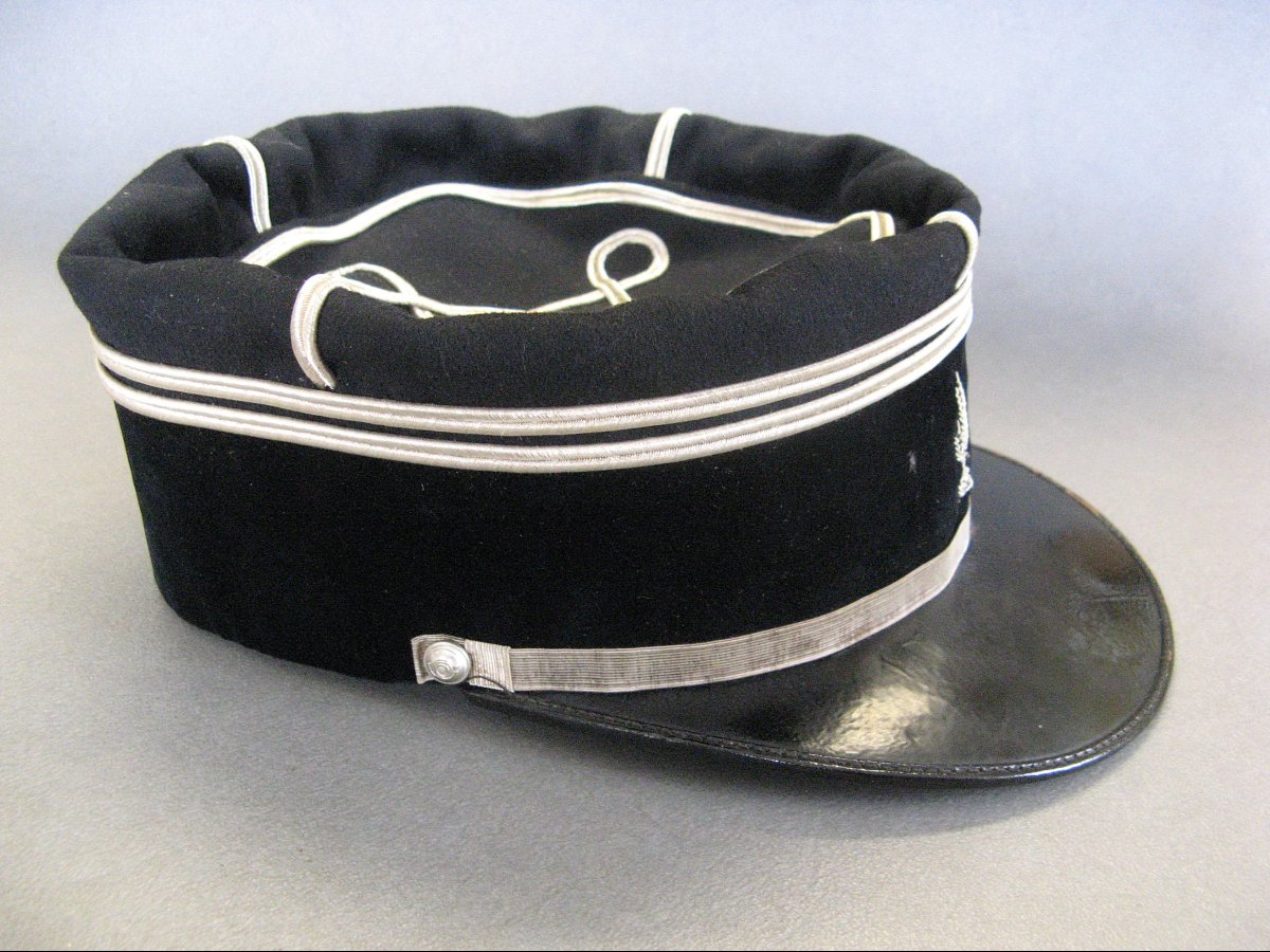 képi Polo Mle 1910 d'Un Lieutenant Chasseur A Pieds. Guerre 14/18.-photo-1