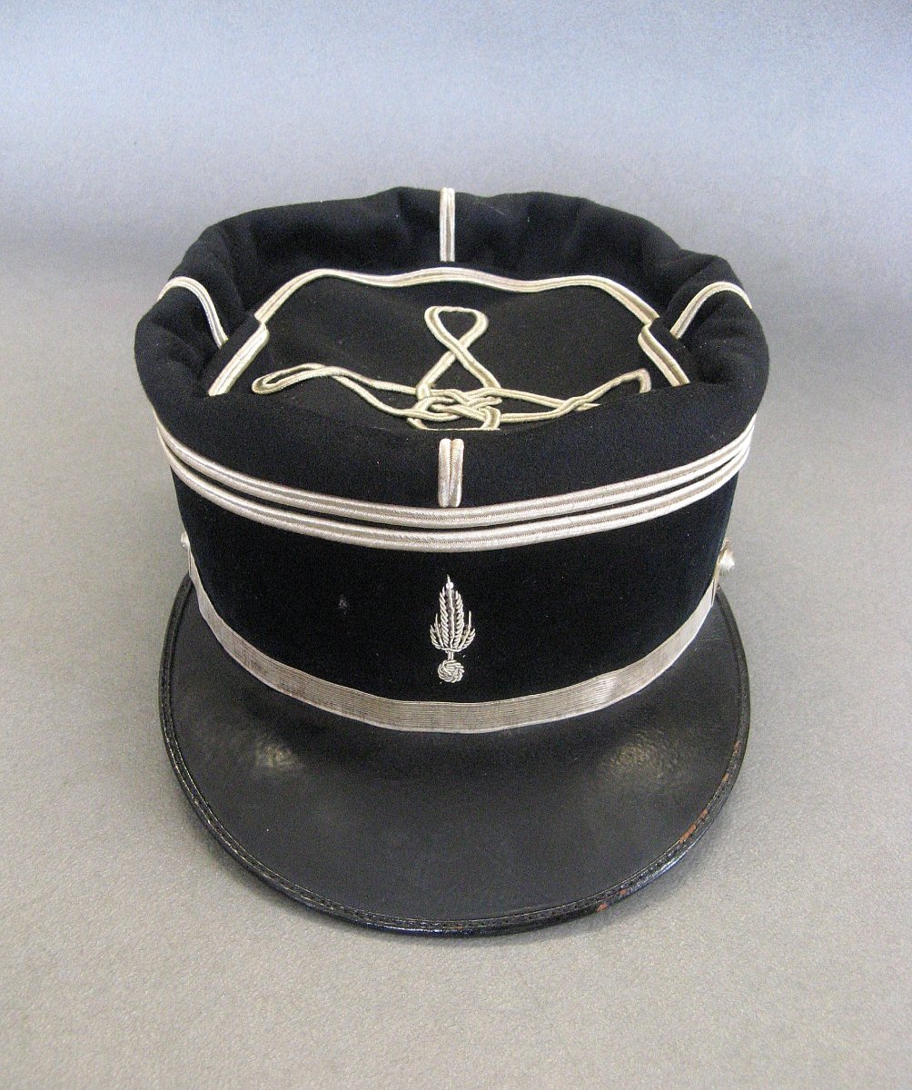 képi Polo Mle 1910 d'Un Lieutenant Chasseur A Pieds. Guerre 14/18.