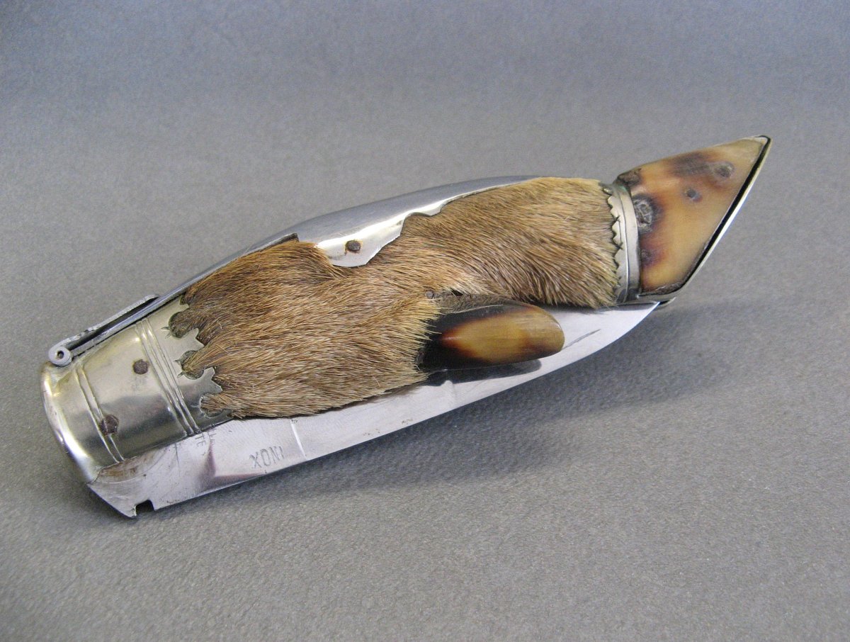 Grand Couteau de Chasse A Palanquille De Style Navaja.-photo-2