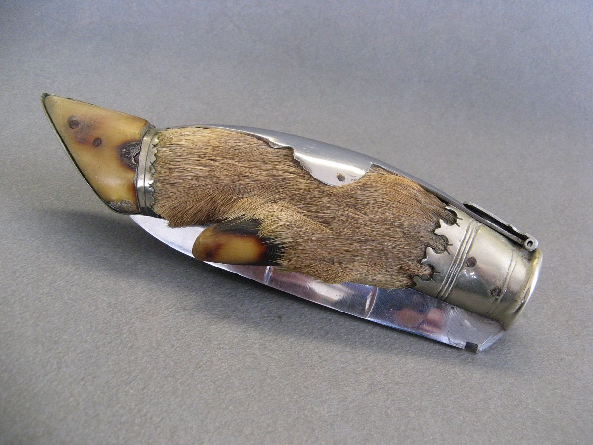 Grand Couteau de Chasse A Palanquille De Style Navaja.