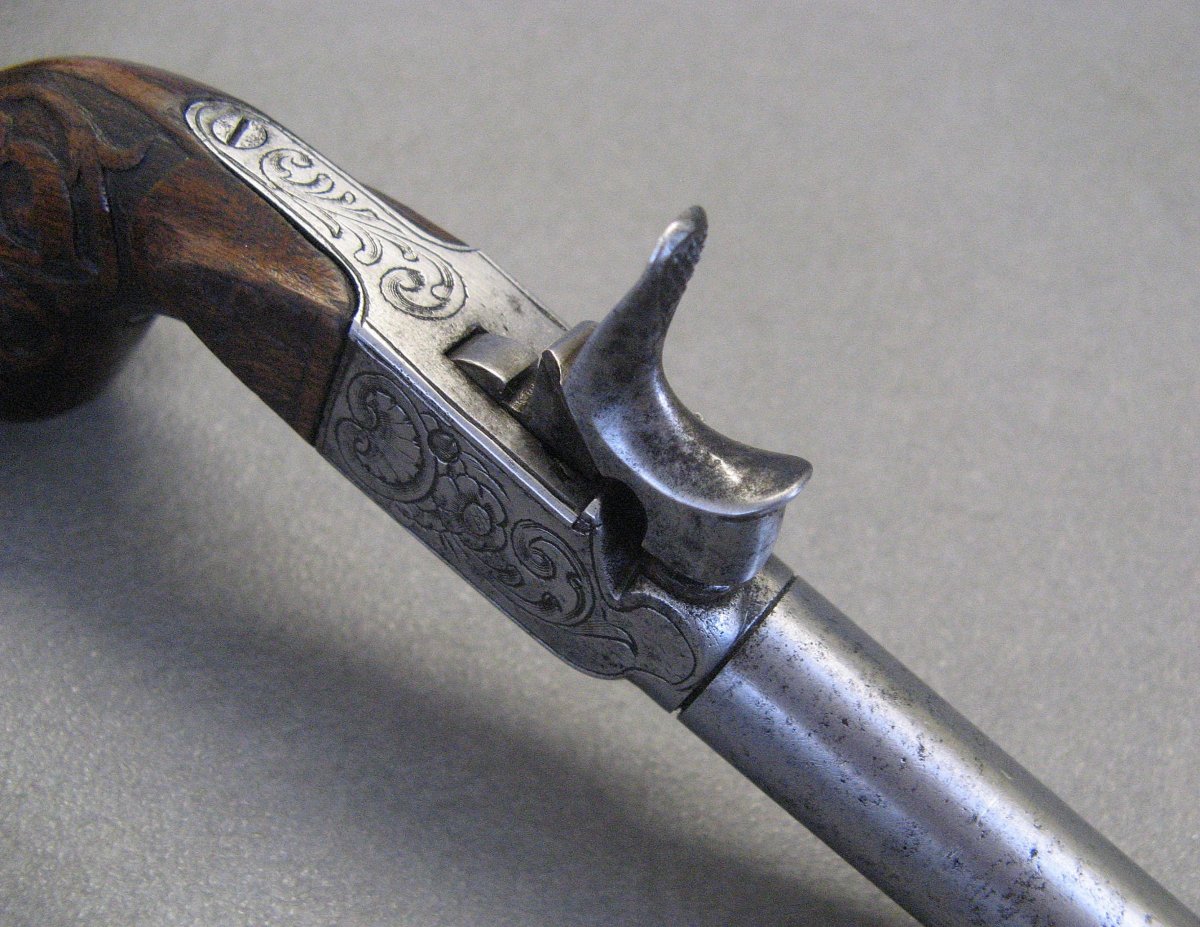 Mid-19th-century Pocket Percussion Pistol.-photo-3