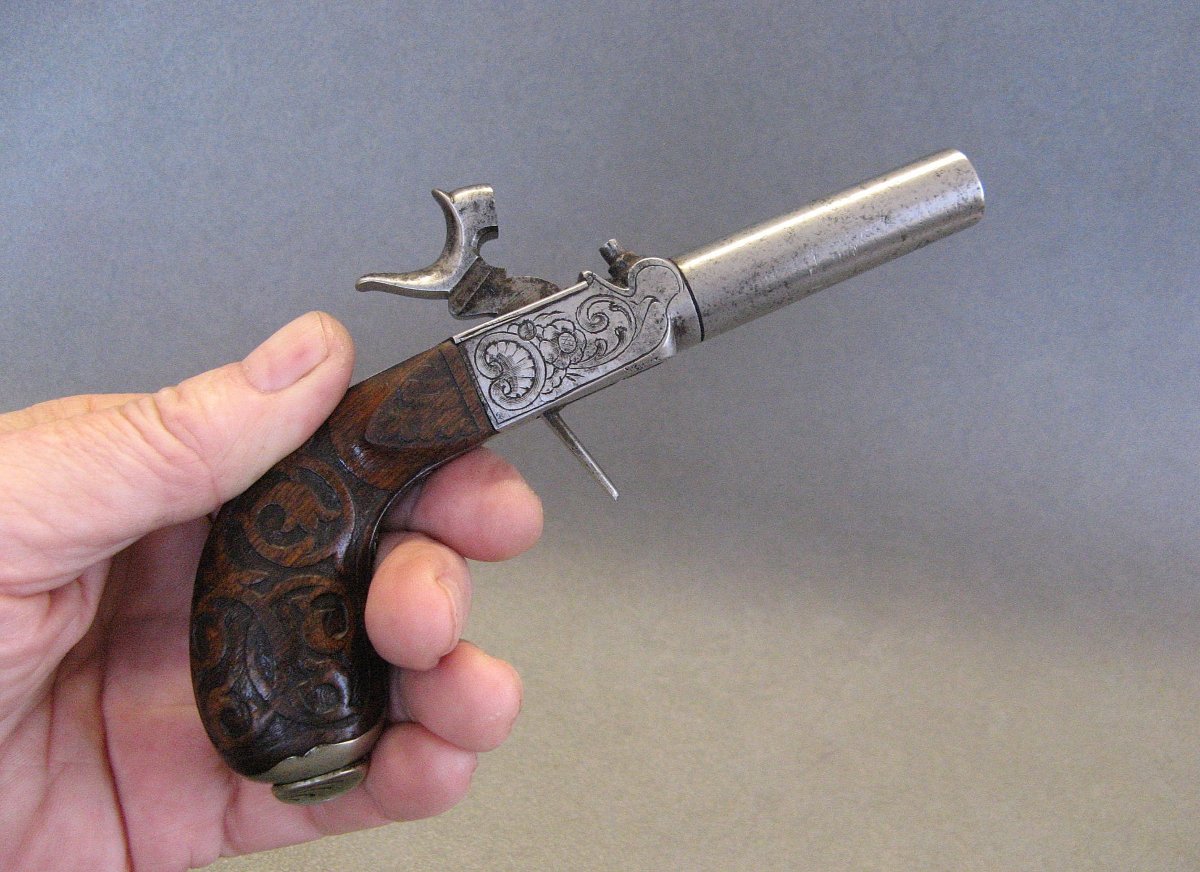 Mid-19th-century Pocket Percussion Pistol.-photo-4