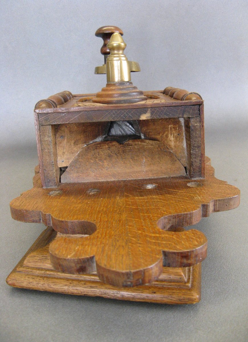 Large 19th-century Wall-mounted Coffee Grinder From A Traditional Tavern.-photo-1