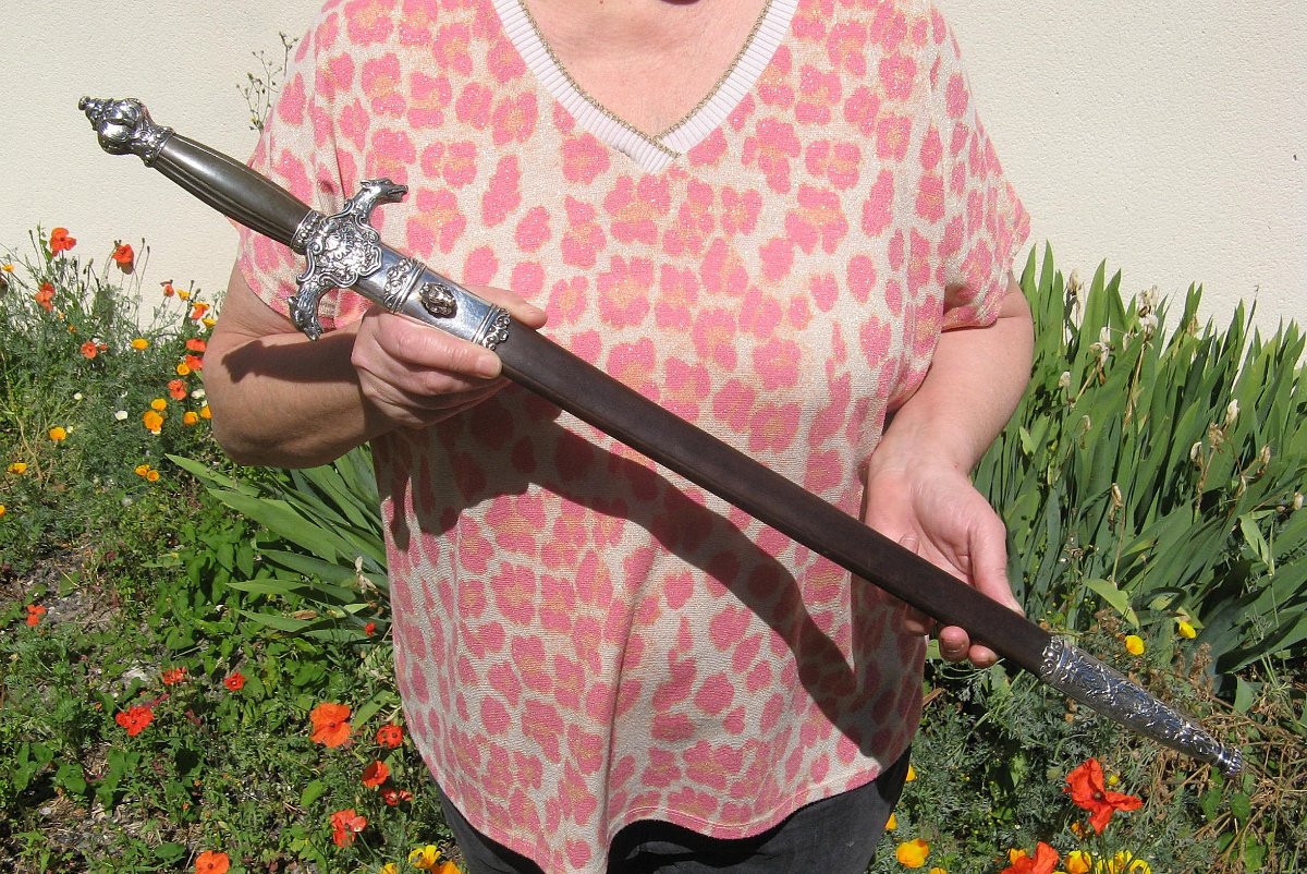 Dague d'Honneur De Chasse De l'Ecole Des Forêts IIIe République XIXe.-photo-8