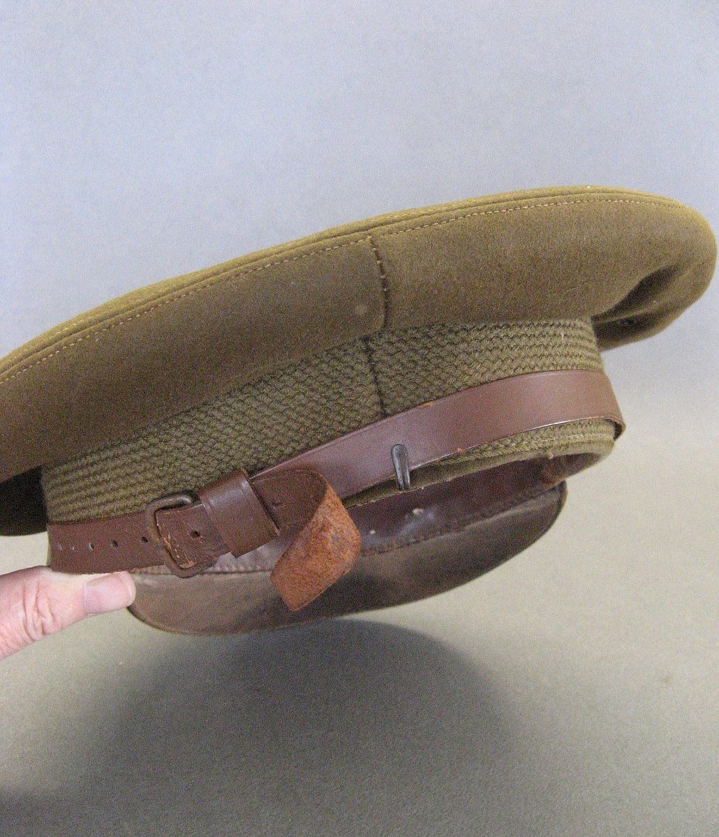 Casquette crusher d'officier US De La Seconde Guerre Mondiale de 39/45. WWII.-photo-2