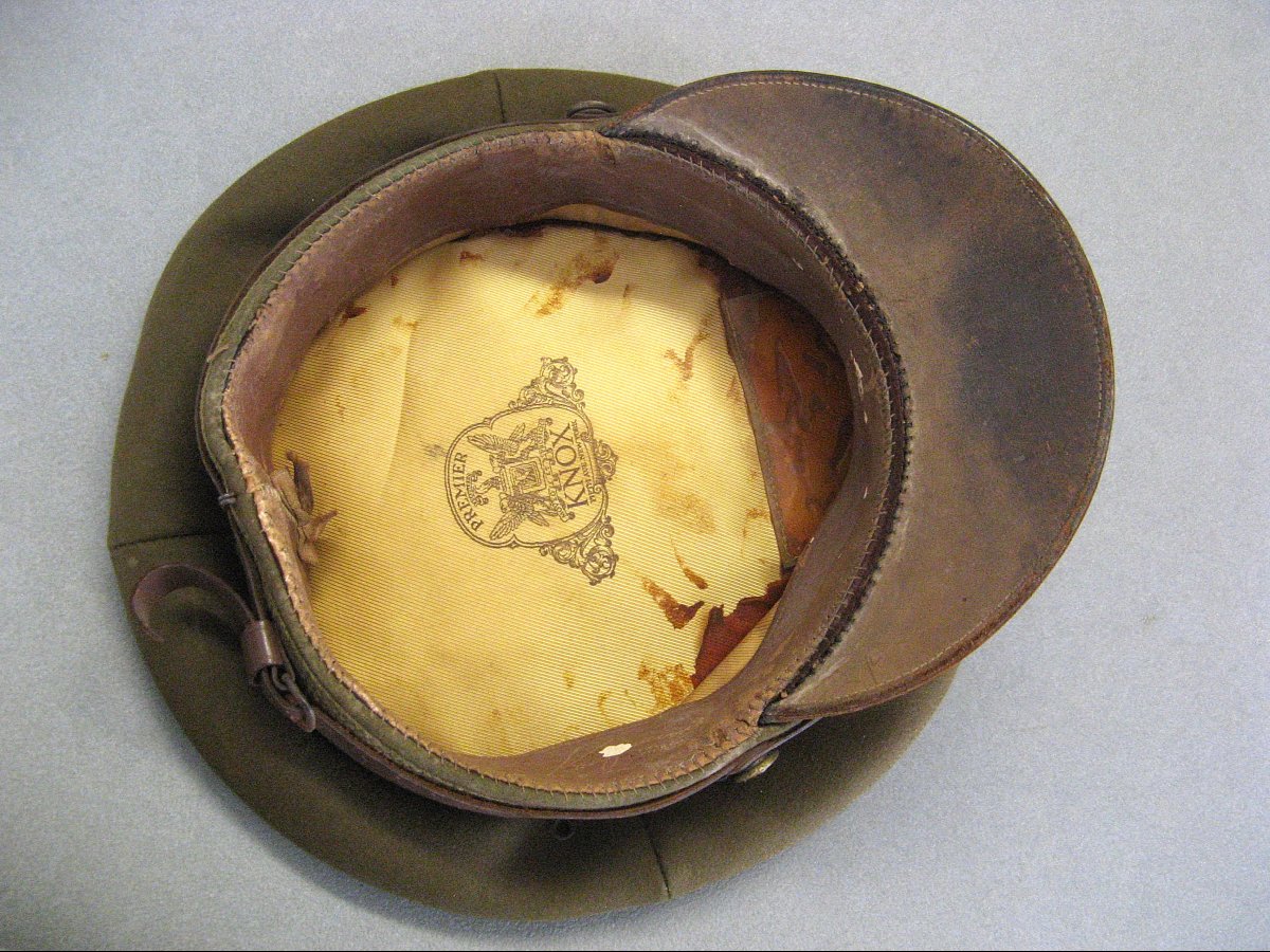 Casquette crusher d'officier US De La Seconde Guerre Mondiale de 39/45. WWII.-photo-3