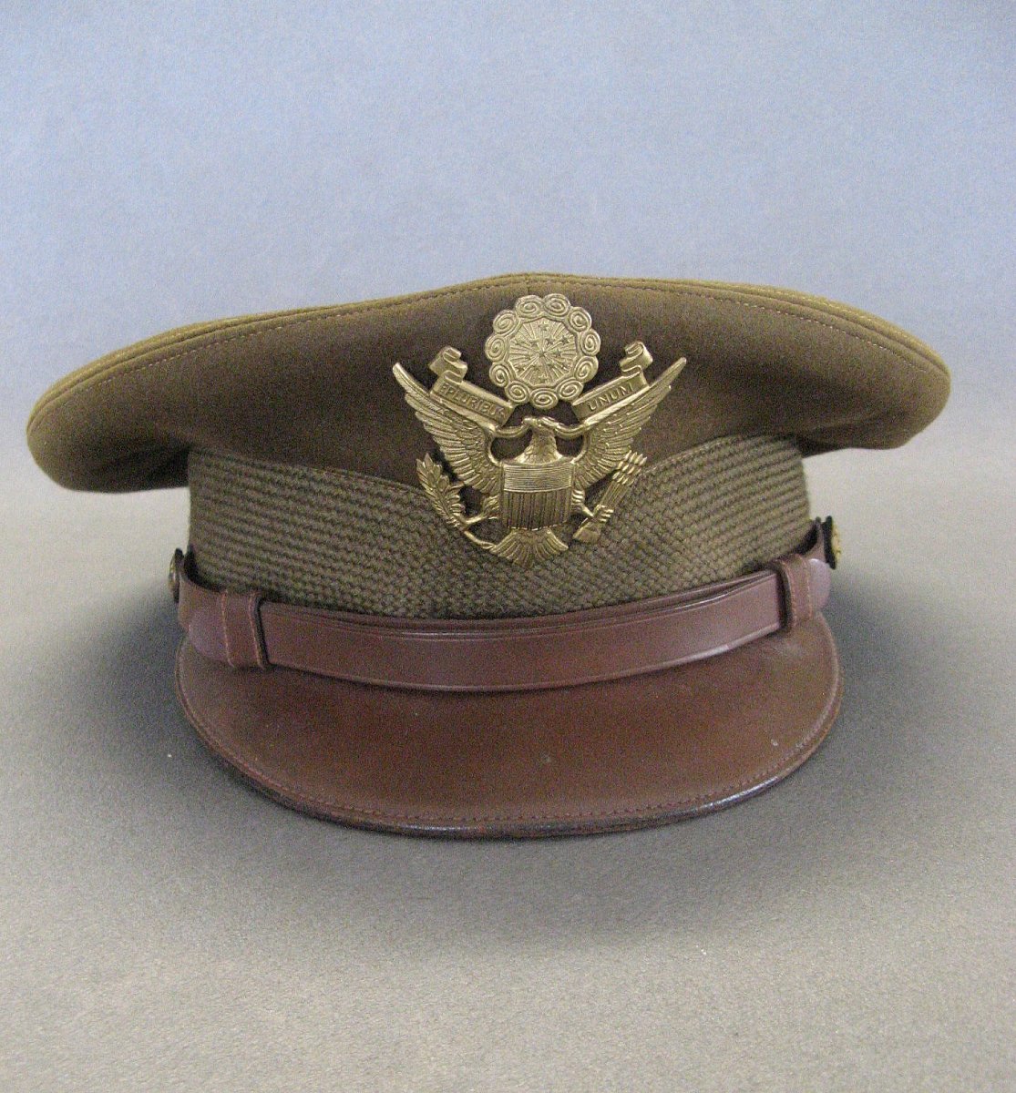 Casquette crusher d'officier US De La Seconde Guerre Mondiale de 39/45. WWII.