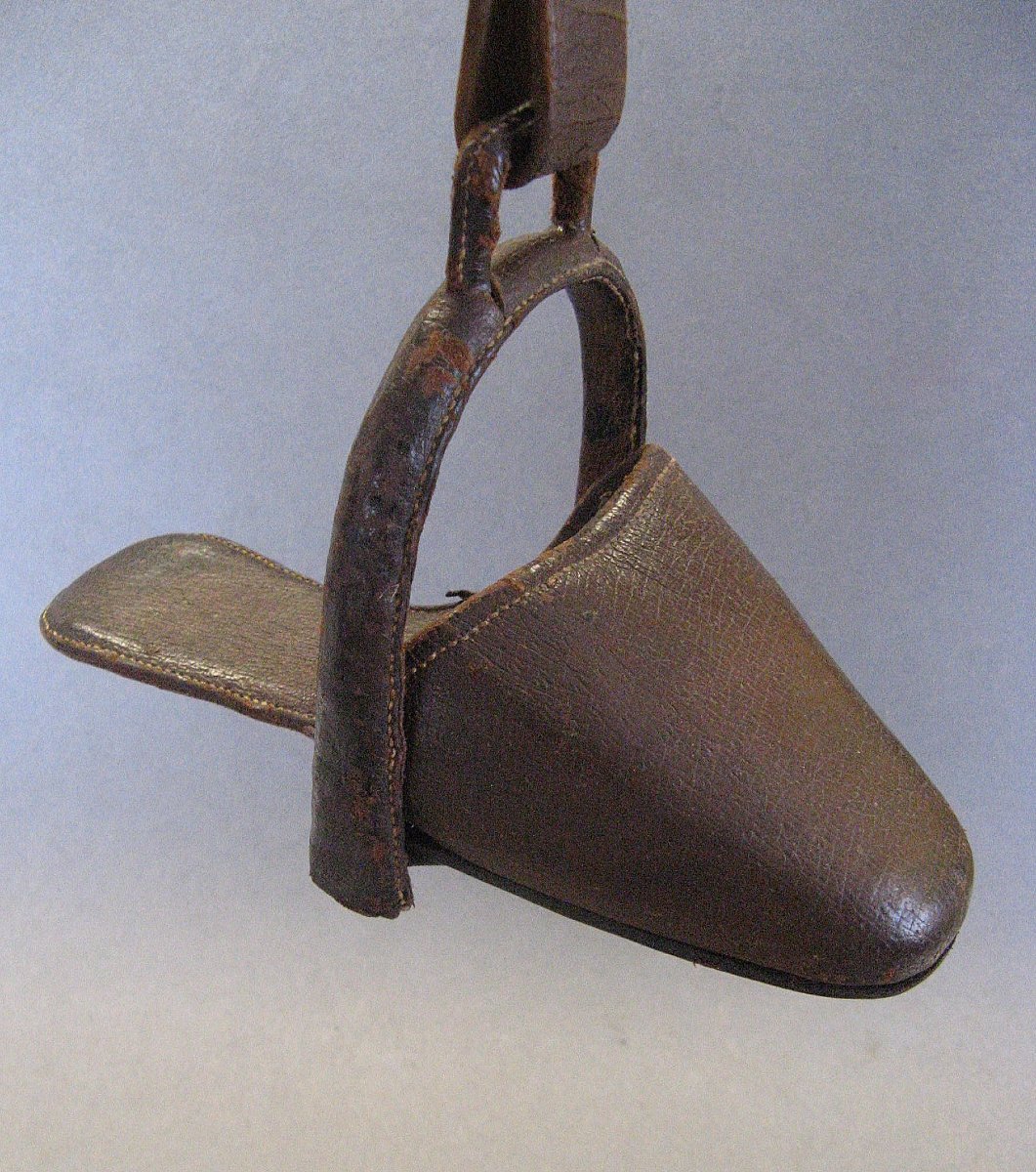 19th-century "amazones Slipper" Stirrup.-photo-3