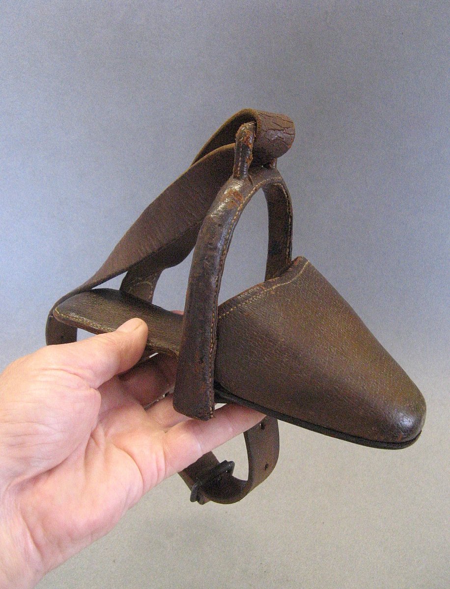 19th-century "amazones Slipper" Stirrup.-photo-4