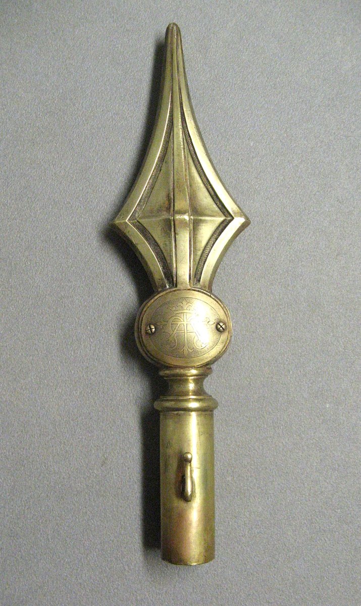 Flagpole With Monogram, Crown, And Fleur-de-lis.-photo-2