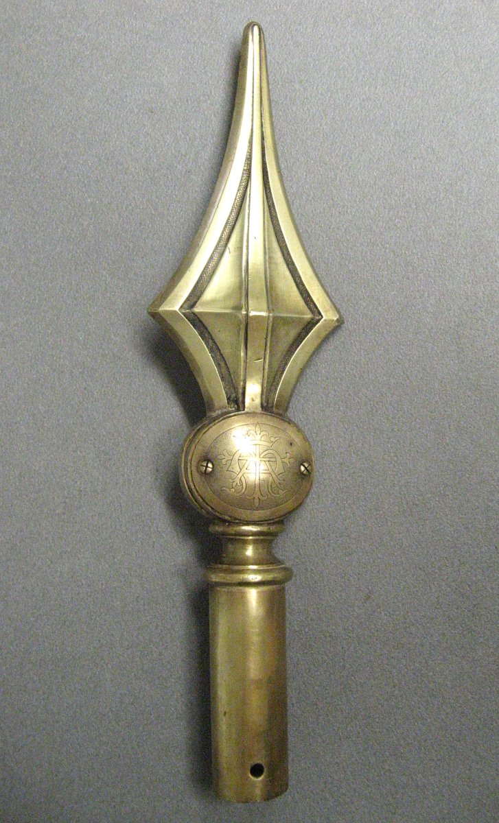 Flagpole With Monogram, Crown, And Fleur-de-lis.-photo-4