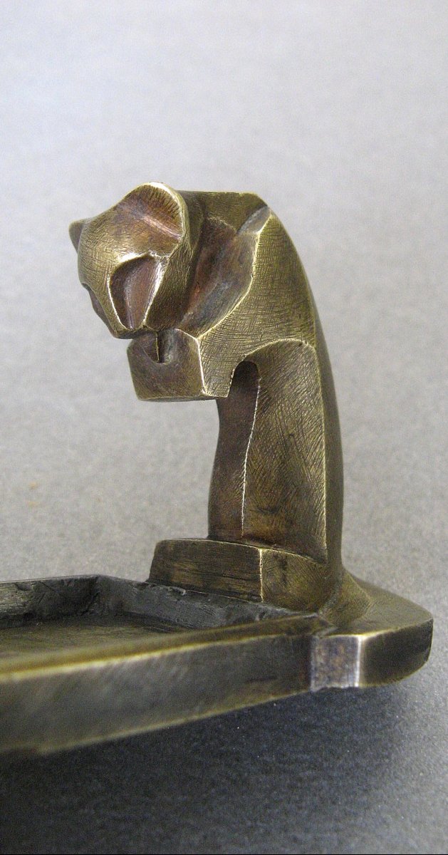 Sculpture Cubiste Art Déco 1920/30. Travail de Maitrise.-photo-3