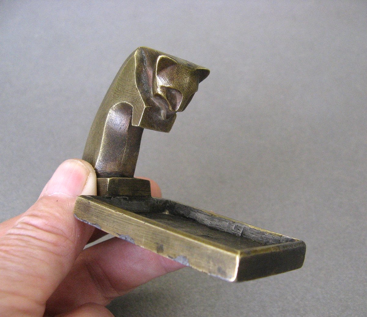 Sculpture Cubiste Art Déco 1920/30. Travail de Maitrise.-photo-4