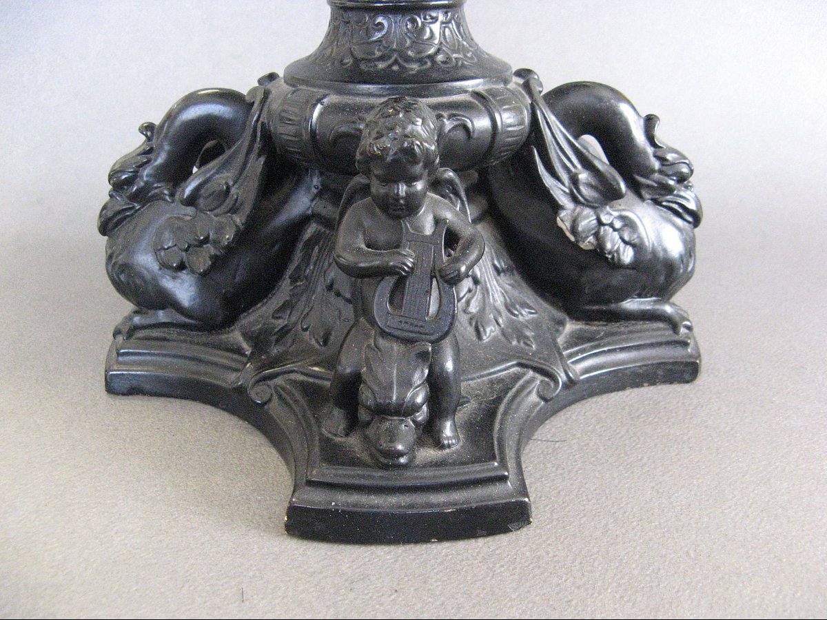 19th-century Neoclassical Basalt Ceramic Vase.-photo-2