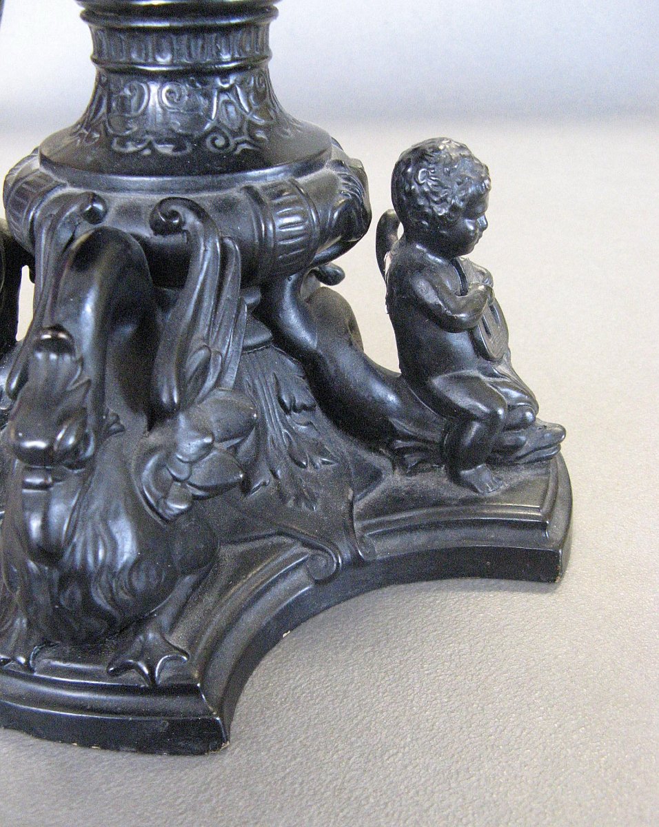 19th-century Neoclassical Basalt Ceramic Vase.-photo-4