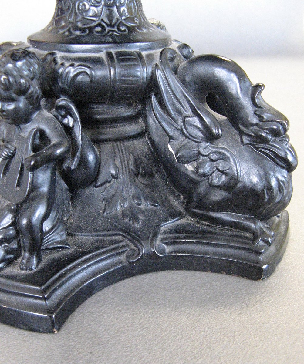19th-century Neoclassical Basalt Ceramic Vase.-photo-5