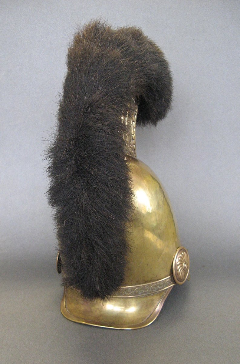 CASQUE DE SAPEURS-POMPIERS DE LA COMMUNE DE CHASSERICOURT, type 1830, Monarchie de Juillet. -photo-4