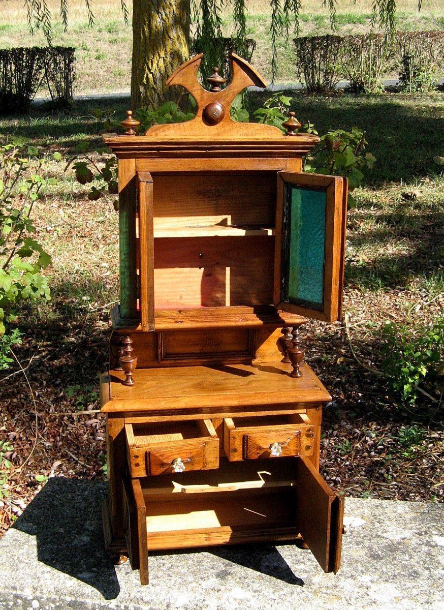 Miniature Two-part Sideboard. Dollhouse Furniture.-photo-2