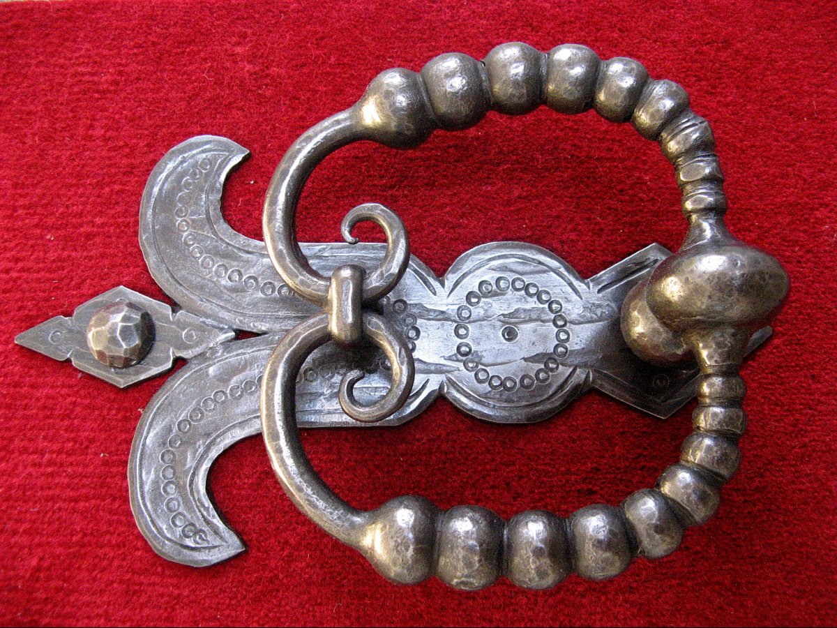 Heurtoir De Porte De Style Haute Epoque Période Viollet Le Duc XIXe.-photo-2