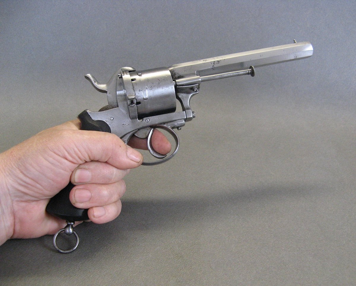 19th-century Lefaucheux-type Pin-cylinder Revolver, 11 Mm Caliber.-photo-2