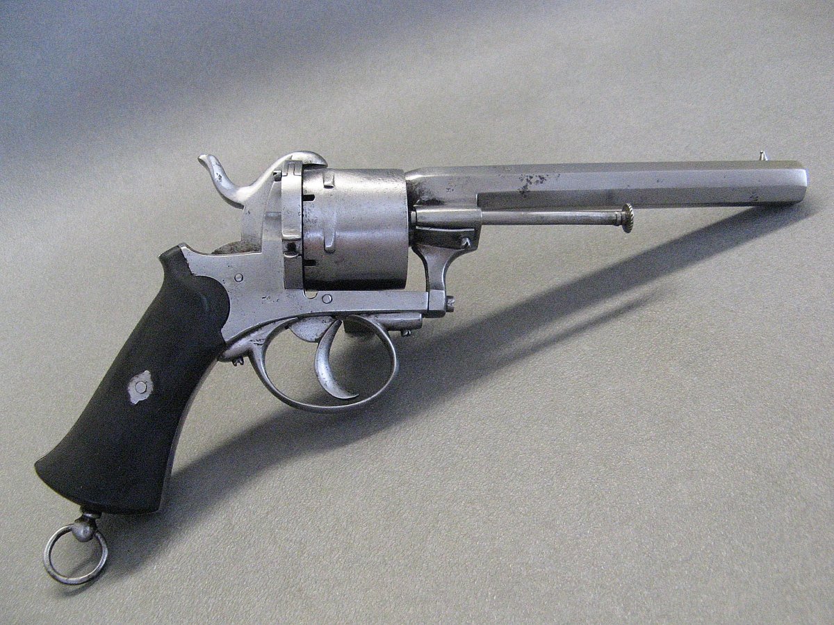 19th-century Lefaucheux-type Pin-cylinder Revolver, 11 Mm Caliber.