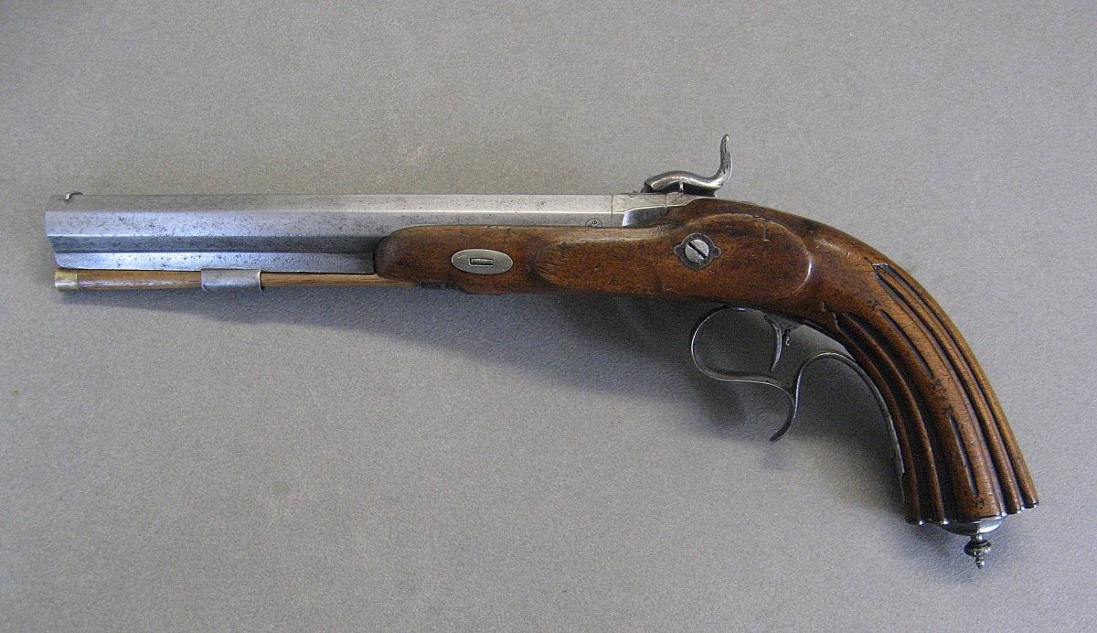 Cap-and-ball Pistol – Liège, 19th Century.-photo-3