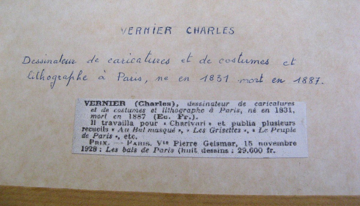 Lithograph: Ch. Vernier, "a Ball At The élysée."-photo-1