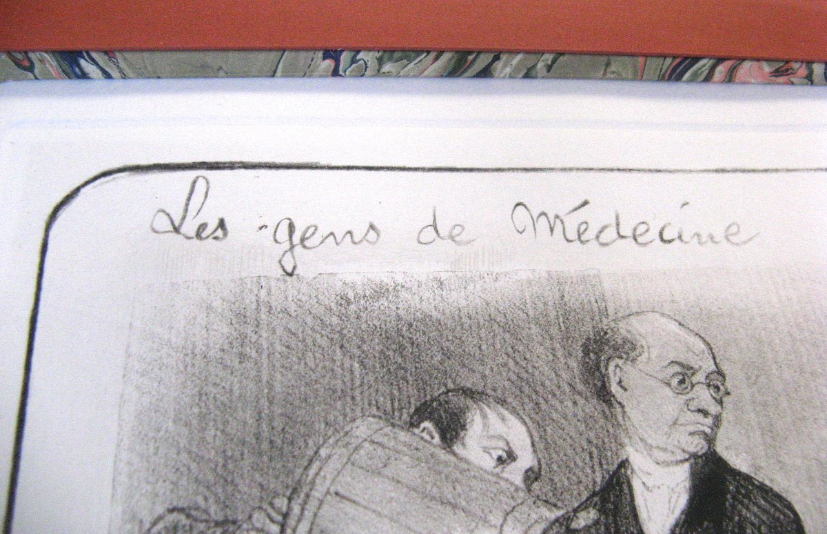 Lithographie Honoré Daumier Les Gens De médecine  " Le médecin hydropathe ".-photo-1