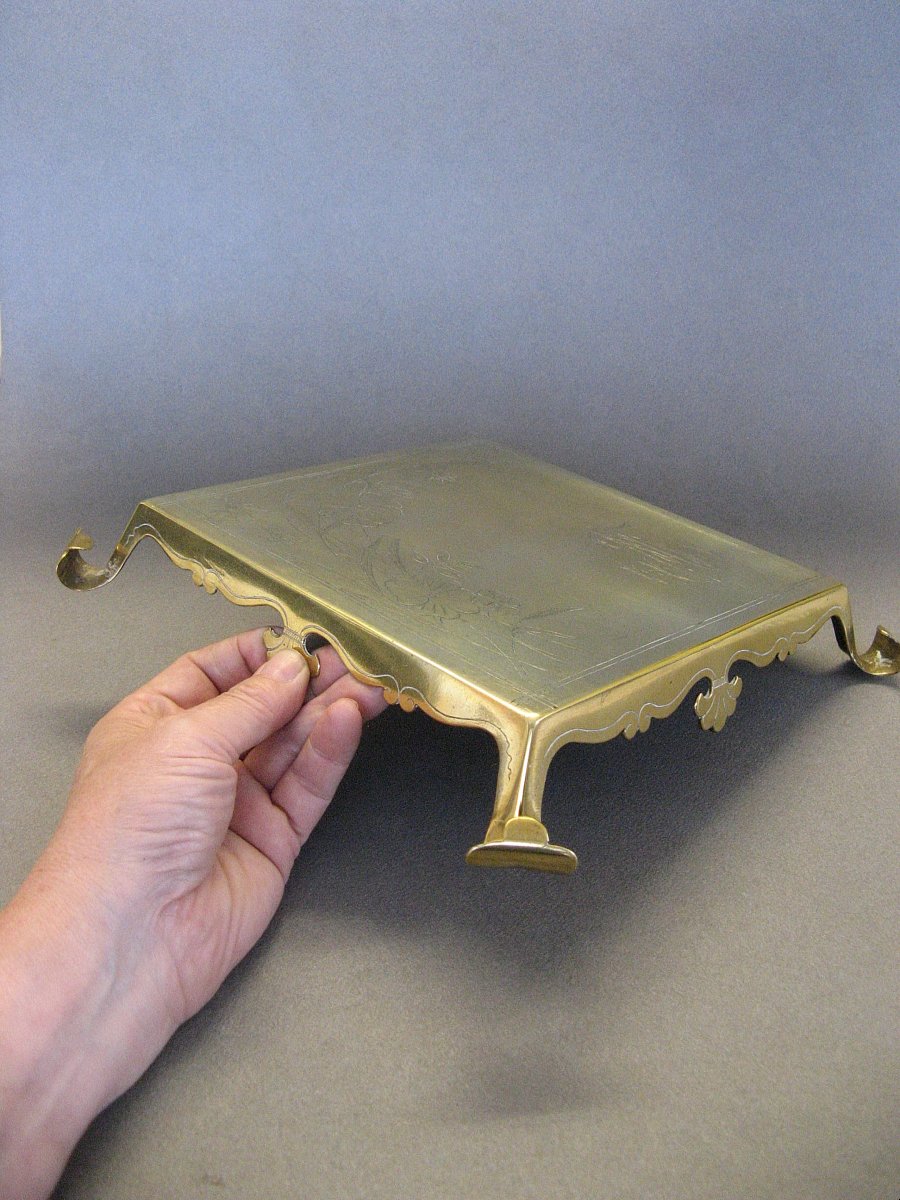 Handcrafted Brass Trivet.-photo-4