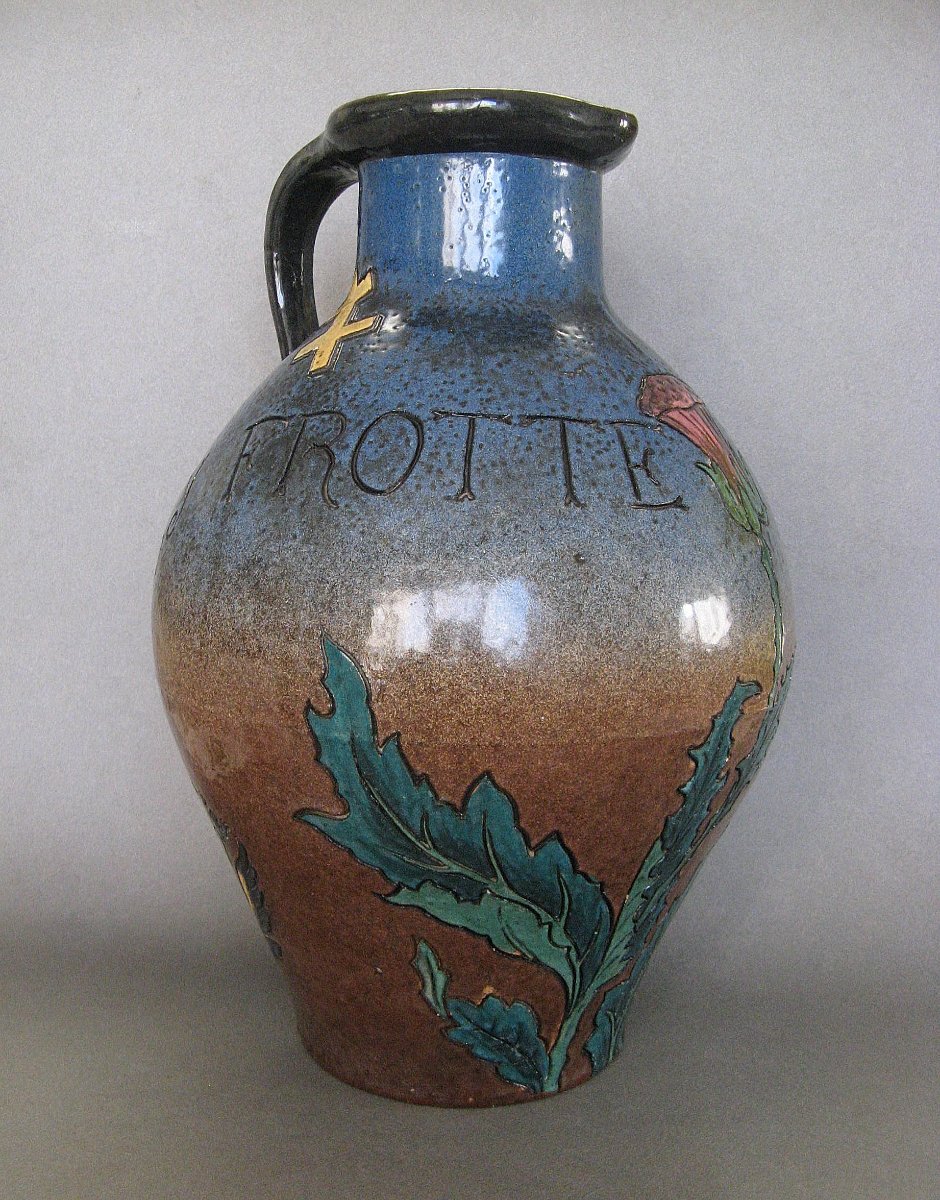 Grand Pichet Art Nouveau Héraldique LORRAINE  Saint Clément K&G.-photo-2