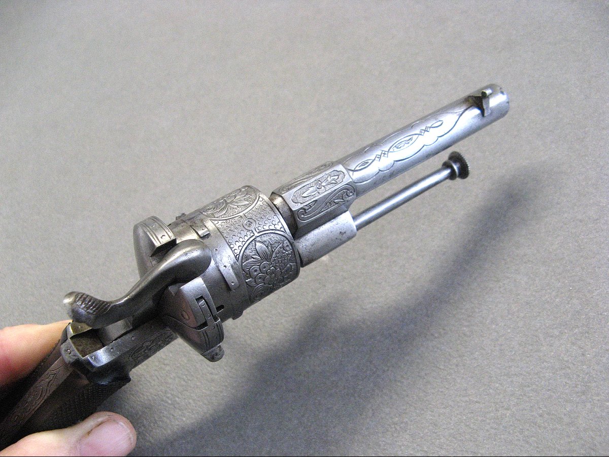 Révolver à Broche Type Lefaucheux Cal 7mm Du XIXe.-photo-3