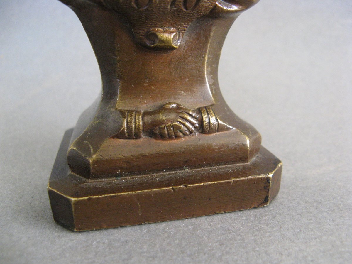 19th-century Bronze Masonic Bust Of Marianne.-photo-4