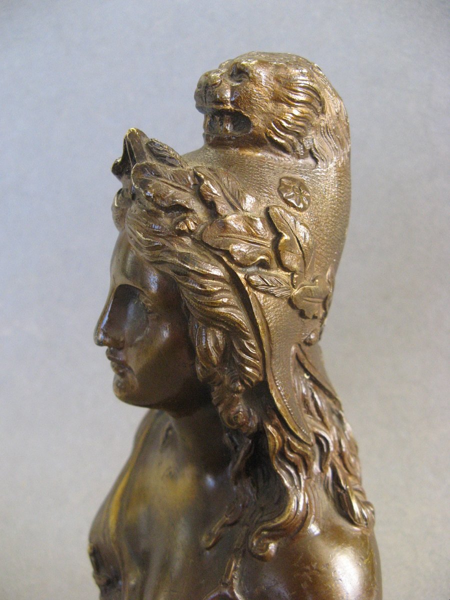 19th-century Bronze Masonic Bust Of Marianne.-photo-3