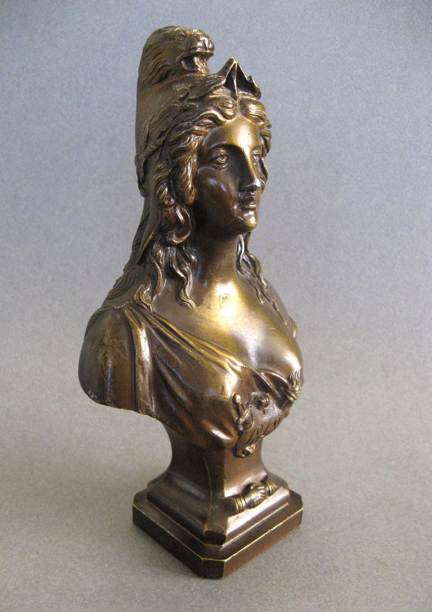 19th-century Bronze Masonic Bust Of Marianne.