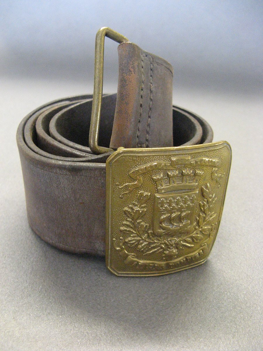 1909-model Belt Of The Paris Fire Brigade.-photo-2